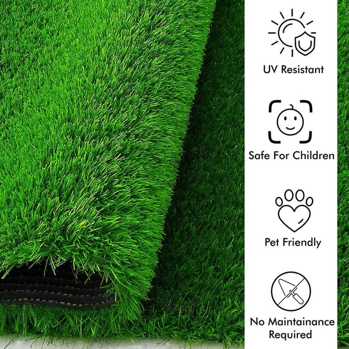 0612 Artificial Grass For Balcony Or Doormat Soft And Durable Plastic Turf Carpet 58x38cm - Superior eMart