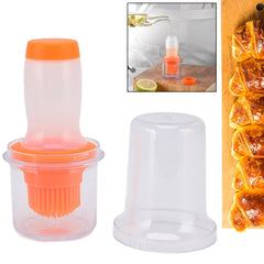 2 In 1 Portable Silicone Oil Bottle Brush With Lid (1 Set) - Superior eMart