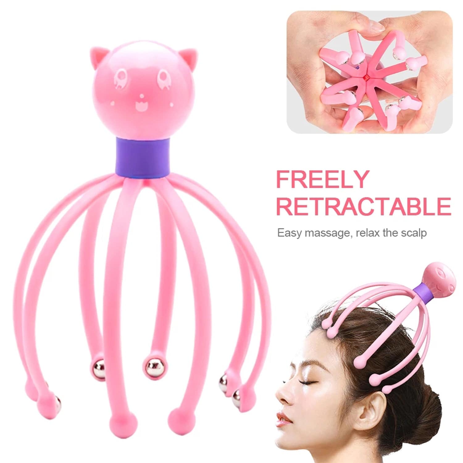 6098 Octopus Stress Relief Therapeutic  Scalp Massager - Superior eMart