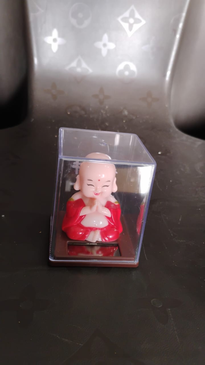 Solar Powered Buddha Car Ornament