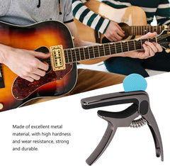 Guitar Capo with Pickup Stand, Soft Pad for Acoustic and Electric Guitar Ukulele - 6141_guitar_capo_1pc