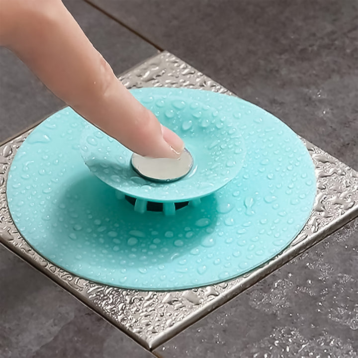 2-in-1 Light Green Silicone Sewer Sink Sealer / Drainer (Multicolour)