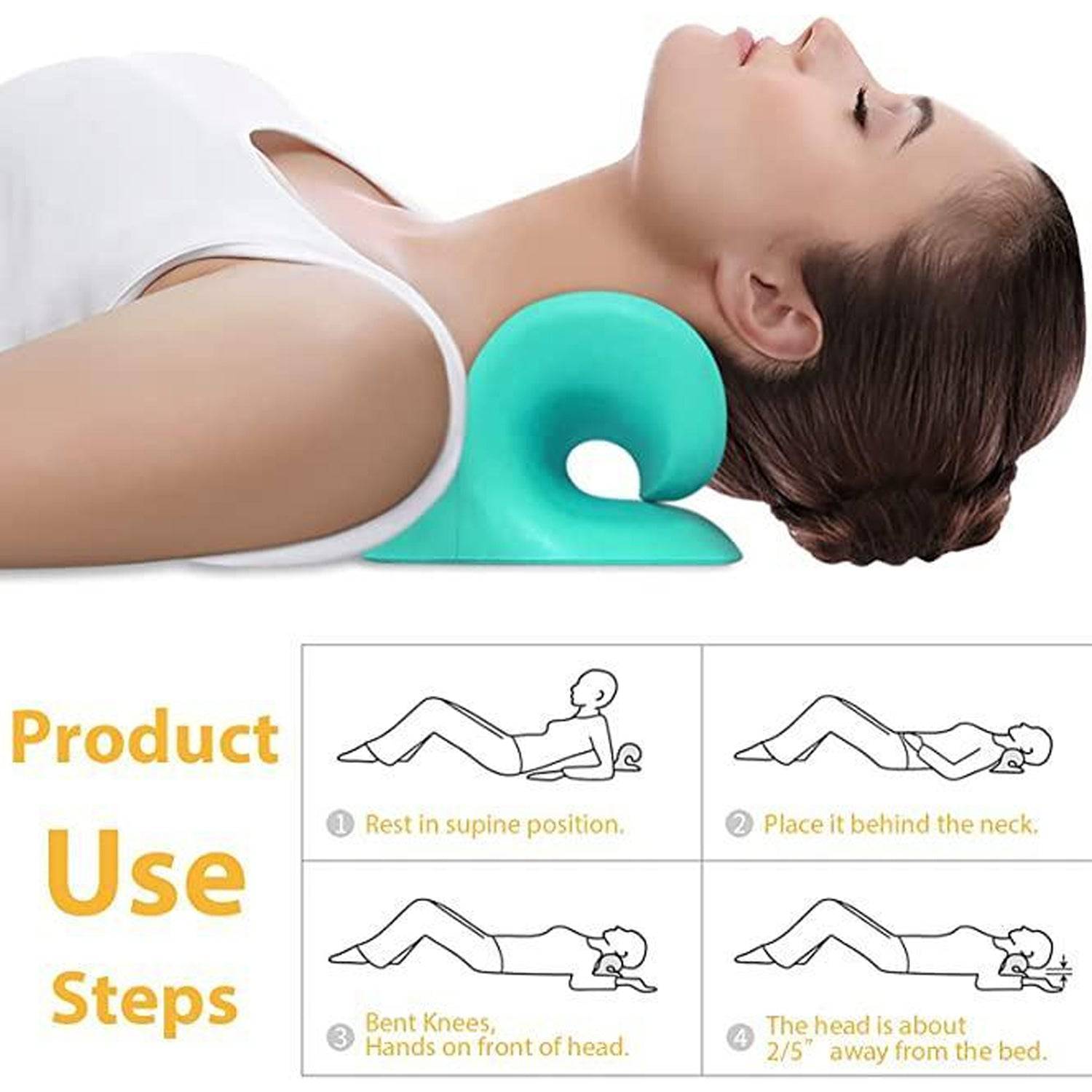 0511 Neck Relaxer  Cervical Pillow For Neck  Shoulder Pain  Chiropractic Acupressure Manual Massage  Medical Grade Material  Recommended By Orthopaedics - Superior eMart