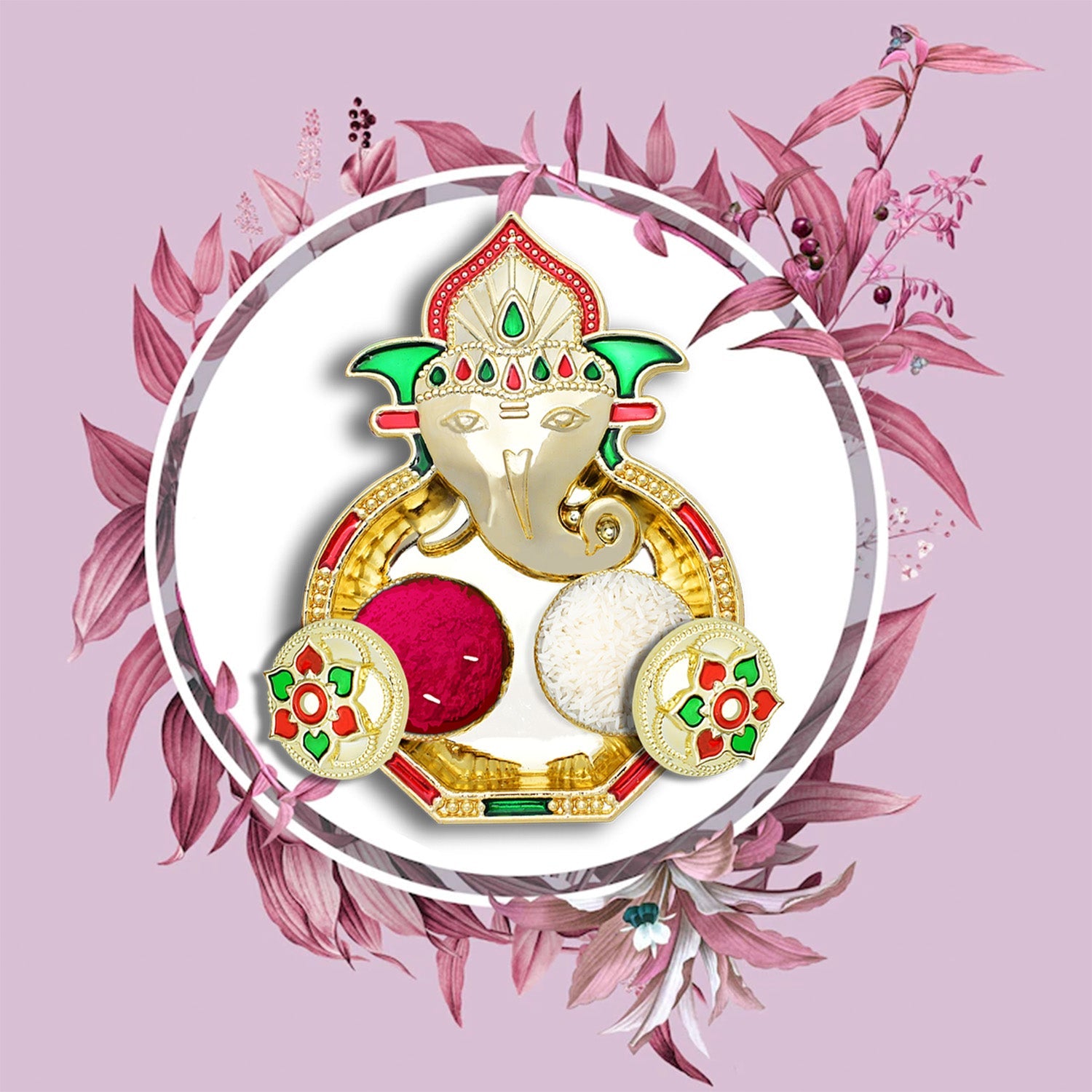 Special Puja Thali, Kumkum Thali Holder, Pooja Return Gift Diwali - 5998_aa3_kumkum_dish