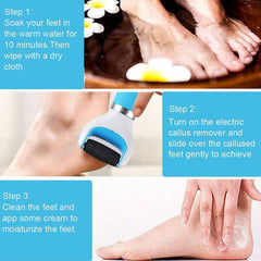 0229 Electronic Dry Foot File Callous Remover For Feet Electric Foot With Roller Hard And Dead Skin- Regular Coarse Baby Smooth Feet In Minutes. For In Home Padicure Foot Care Battery Powered  Usb (Battry Not Included) - Superior eMart