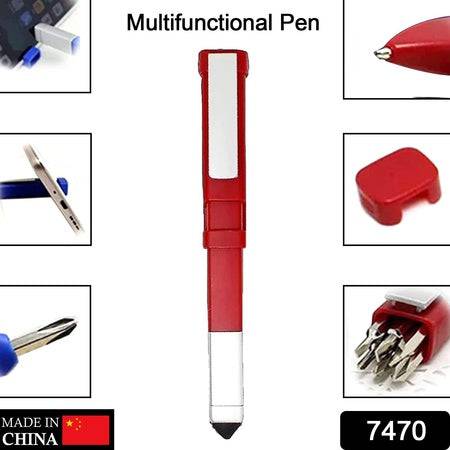 7470 Pen-shaped Phone Holder With Screwdriver Sets Multi-function Pen 4 In 1 Tech Tool Pen Portable Phone Tools With Capacitive Stylus Ball Point Pen Mobile - Superior eMart