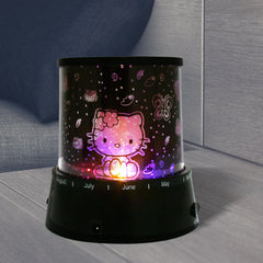 LED Projector Night Light Amazing Lamp, 3 Battery operated lamps, Rotation With  - 12867_kitty_night_lamp_no1