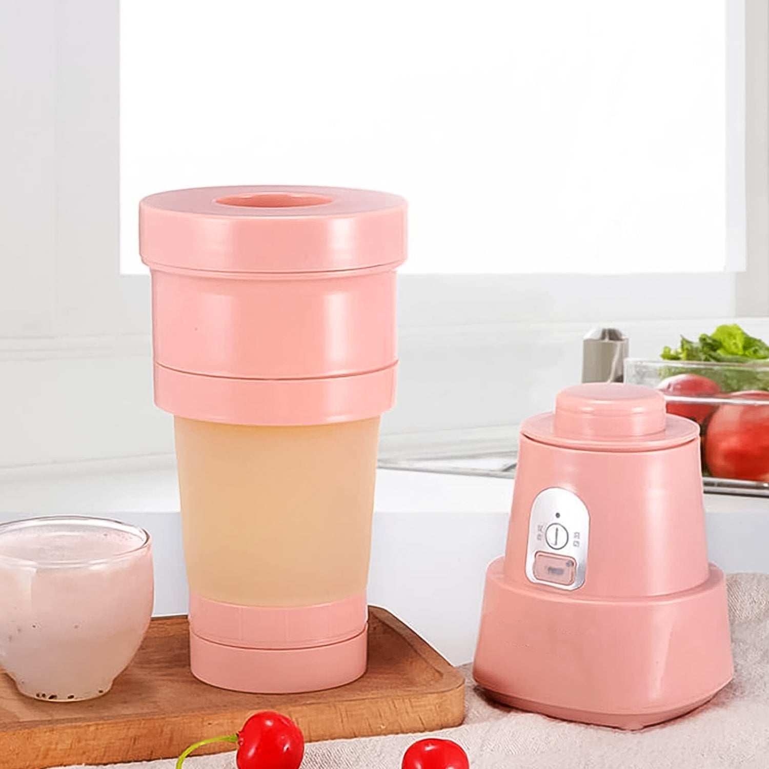 Foldable Electric Juicer, Portable Blender - 6 Stainless Steel Blades (500 Ml)