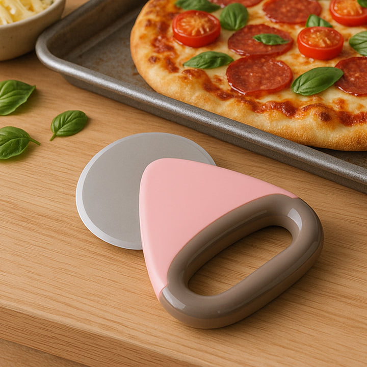 Pizza Cutter With Stainless Steel Rotating Blade (1 Pc)