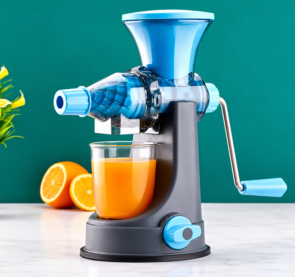 Heavy Duty Hand Juicer For Carrot ,Fruits And Vegtables With Steel Handle,Vacuum Locking System,Shake,Smoothies,travel Juicer, Orange juicer, Manual Juicer For Fruits, Machine