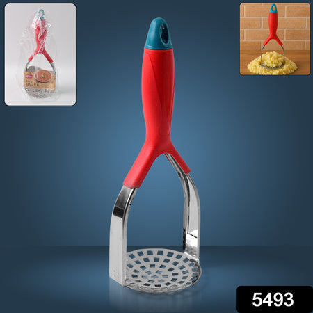 Kitchen Food Masher | Heavy Duty Masher for Fruits, Veggies & Potatoes | Soft Grip Handle (1 Pc)