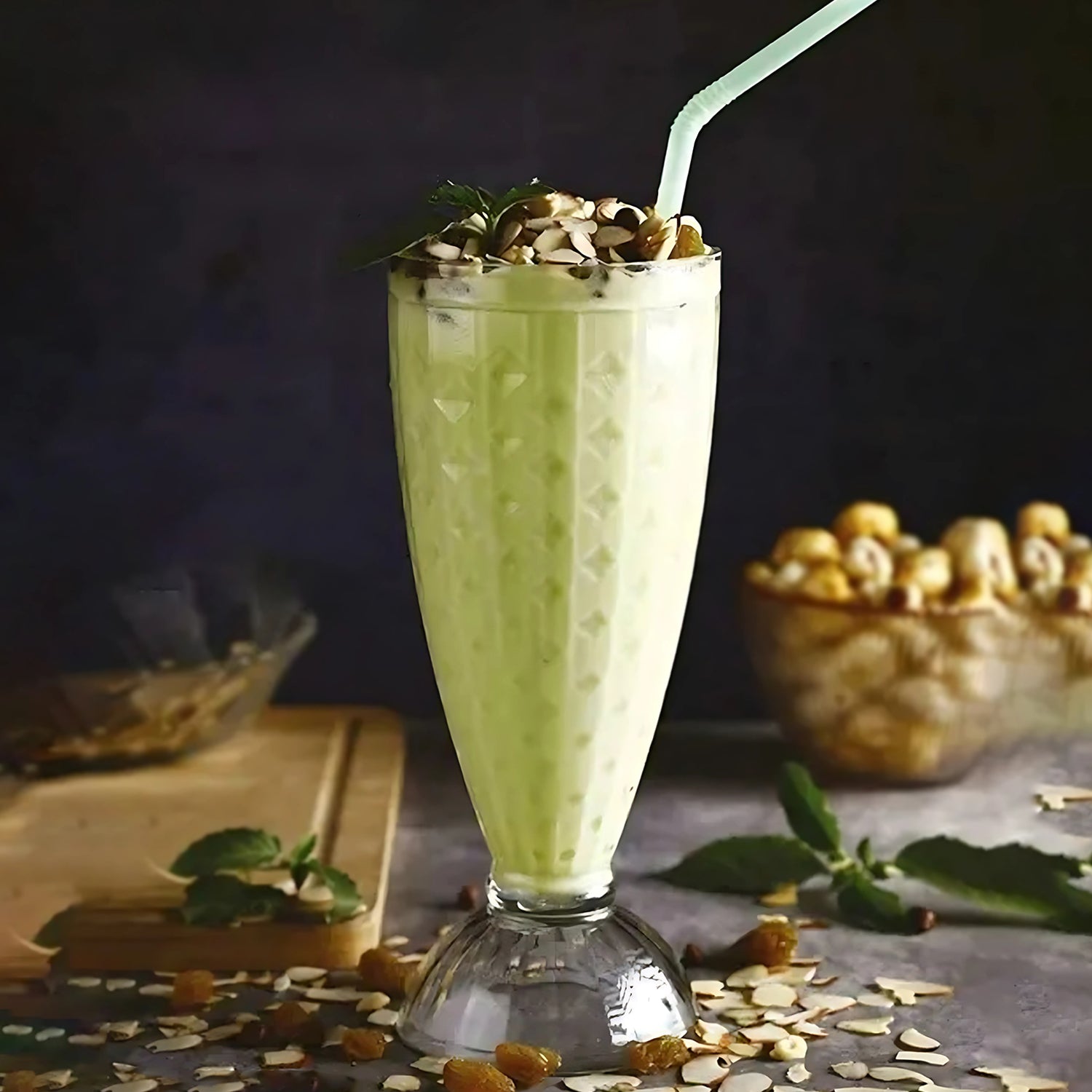 Transparent Milkshake Glass Set (400ml  6 Pc)