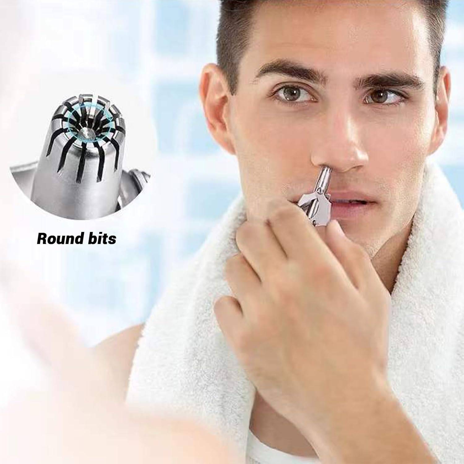 Stainless Steel Painless Nose Hair Remover (1 Pc) - Superior eMart