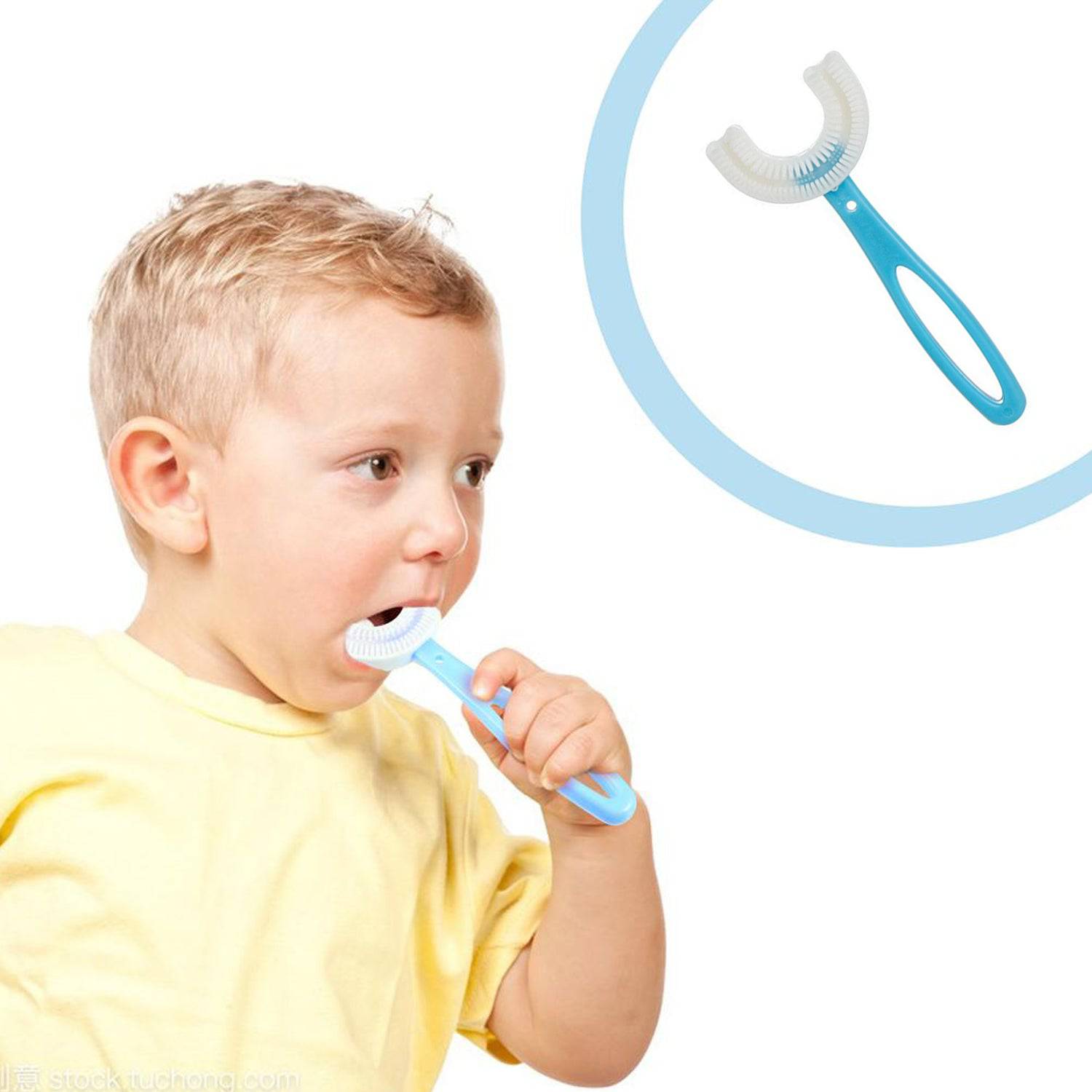 4773 Kids U Shaped Large Tooth Brush Used In All Kinds Of Household Bathroom Places For Washing Teeth Of Kids Toddlers And Childrens Easily And Comfortably. - Superior eMart