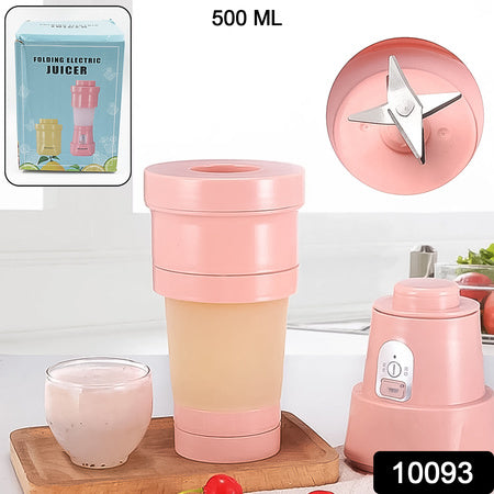 Foldable Electric Juicer, Portable Blender - 6 Stainless Steel Blades (500 Ml)
