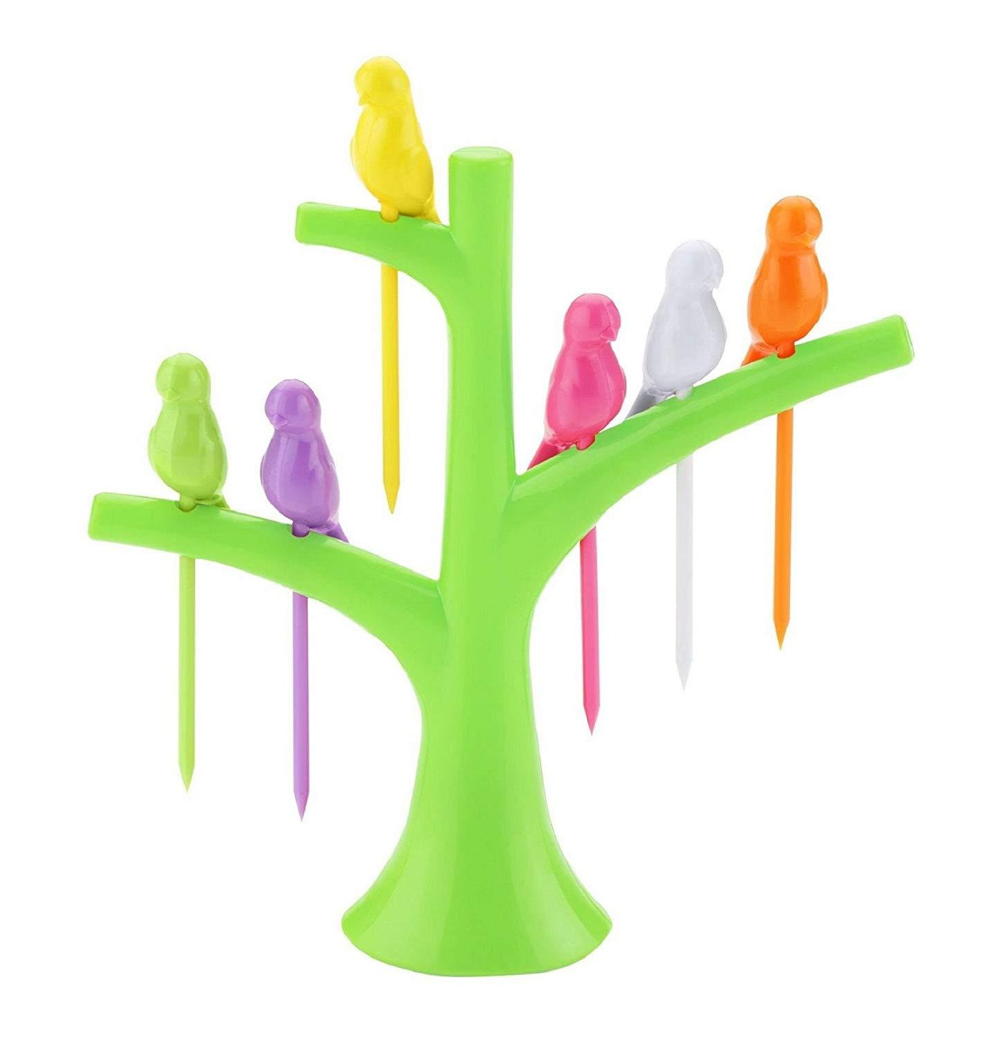 Superior eMart Bird Shaped Fruit Forks for Fun Displays