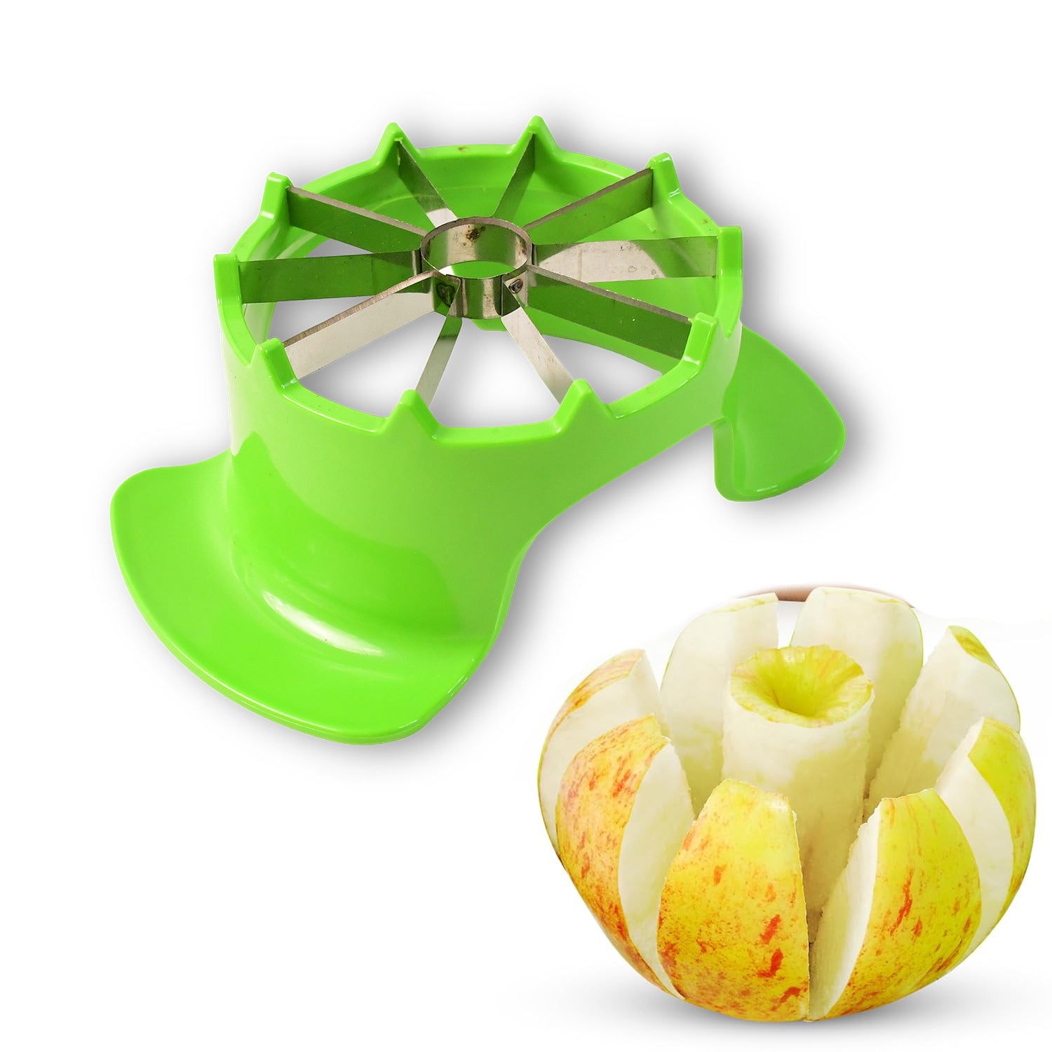 Apple Cutter With Container | Unbreakable Abs Body | Stainless Steel Blades