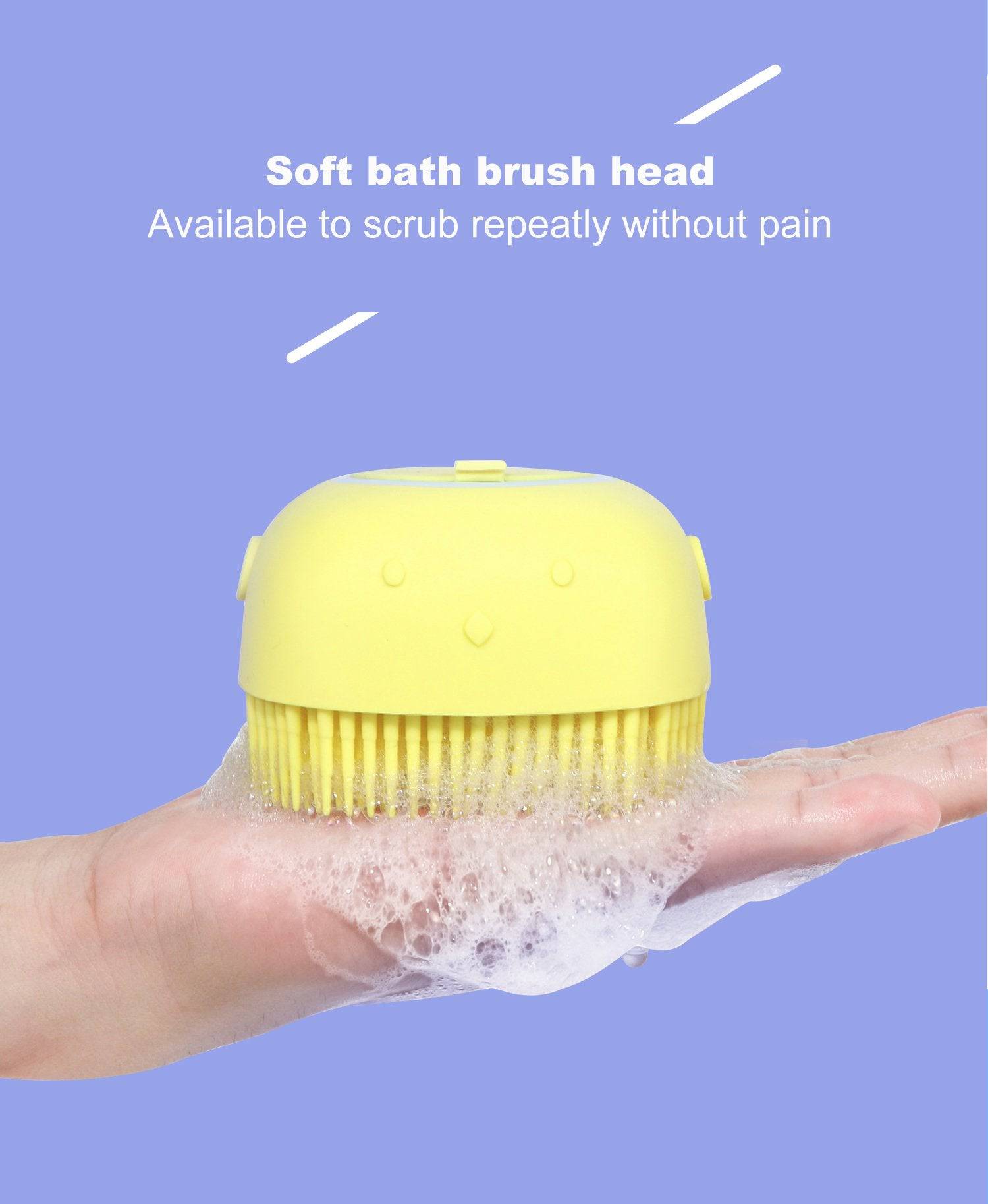 1348b Silicone Massage Bath Body Brush With Shampoo Dispenser - Superior eMart