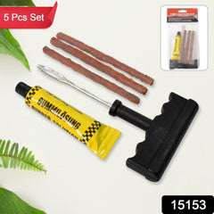 Tyre Puncture Repair Kit With 3 Seal Strips (5 Pcs Set) - Superior eMart