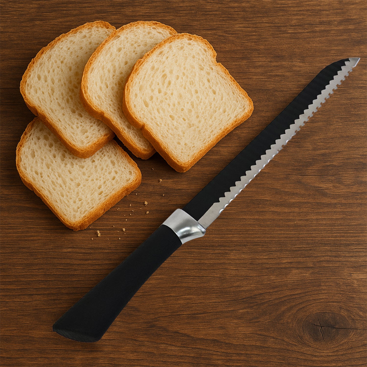 32 Cm Serrated Bread Knife With Ergonomic Handle