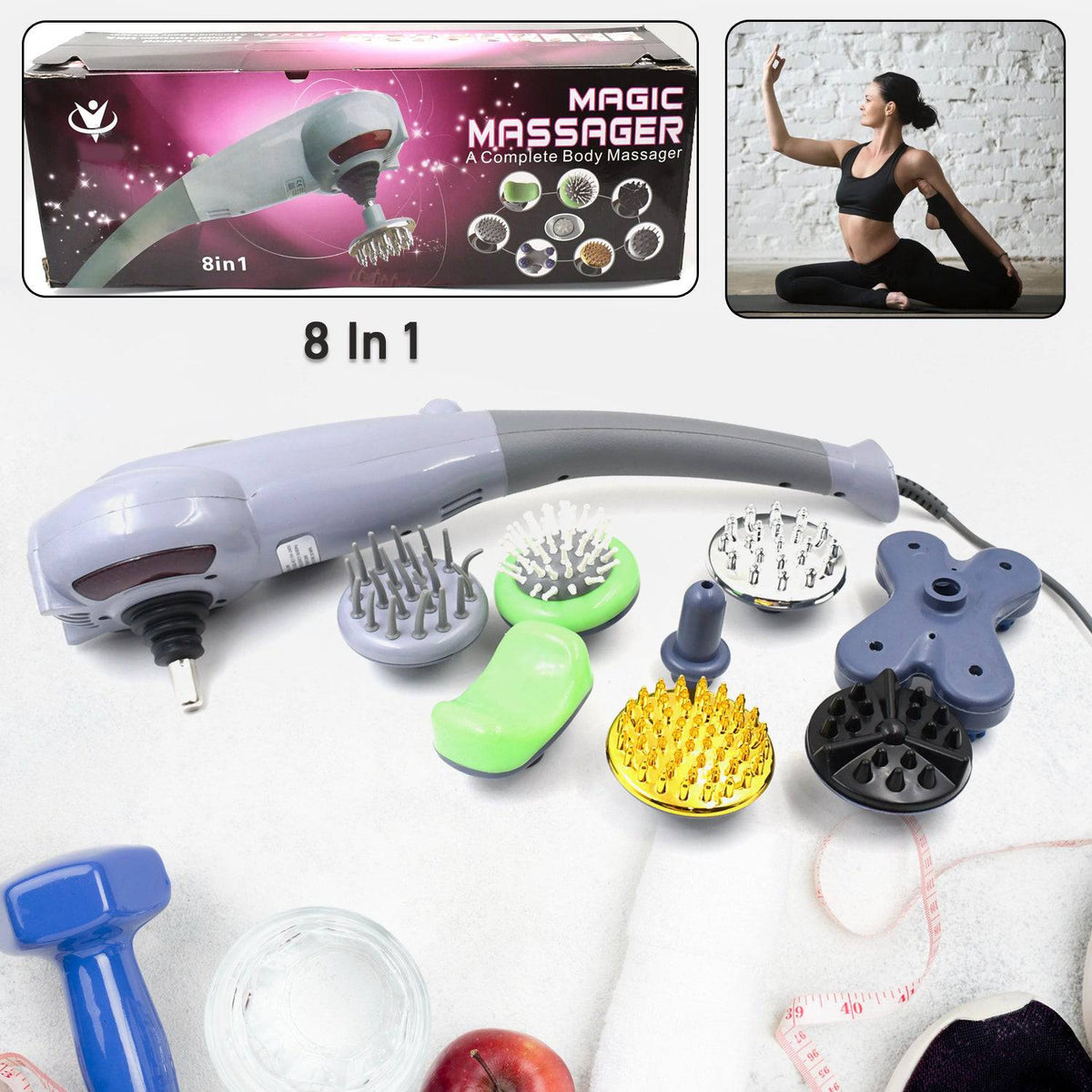 Electric 8 In 1 Full Body Massager Magic Massager (1 Set) - Superior eMart