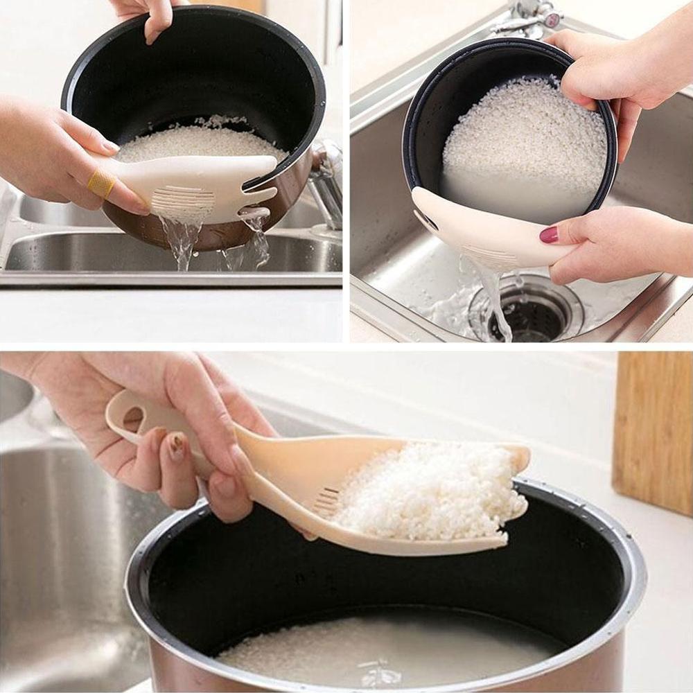 Rice Sieve Washing Strainer Spoon