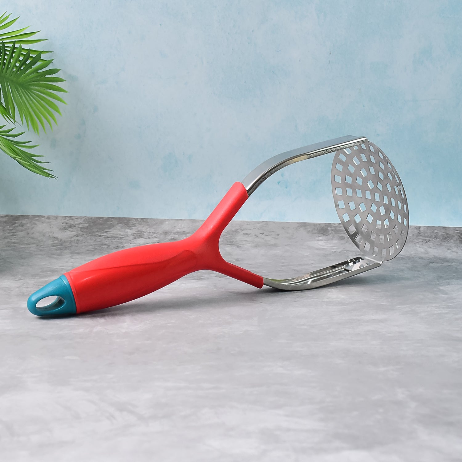 Kitchen Food Masher | Heavy Duty Masher for Fruits, Veggies & Potatoes | Soft Grip Handle (1 Pc)