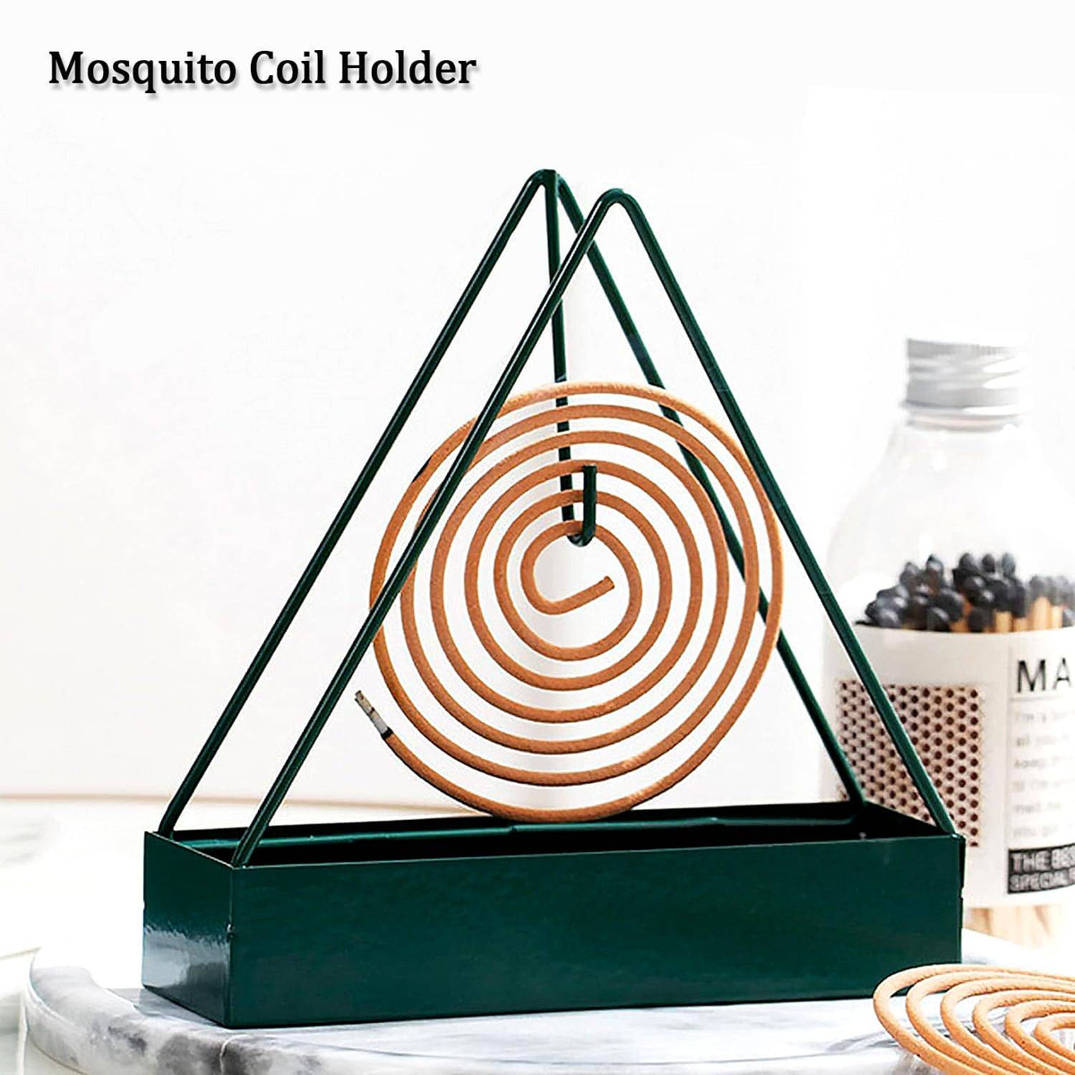 12880 Mosquito Coil Holder Frame Triangular Shape Iron Mosquito Incense Holder Mosquito Repellent Incense Holder Hanging Mosquito Repellent Outdoor Stylish Mosquito Repellent Incense Holder - Superior eMart