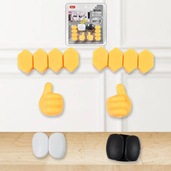 Self Adhesive Hooks For Cable Clips Desktop Cable Organizer (6 Pcs Set  Mix Design) - Superior eMart