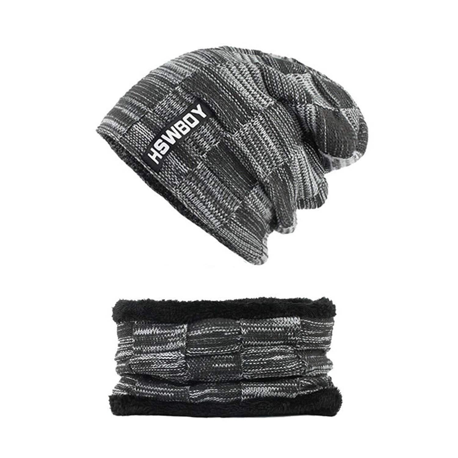 6066 Ultra Soft Unisex Woollen Beanie Cap Plus Muffler Scarf - Superior eMart