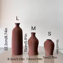 3-Piece Set of Artistic Decorative Vases