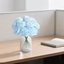 Artificial Blue Peony Flowers – Home Decor