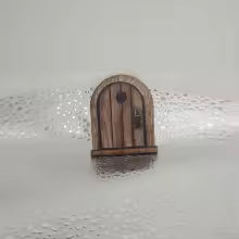 Handmade Wooden Mouse Hole Door – Retro Home Decor