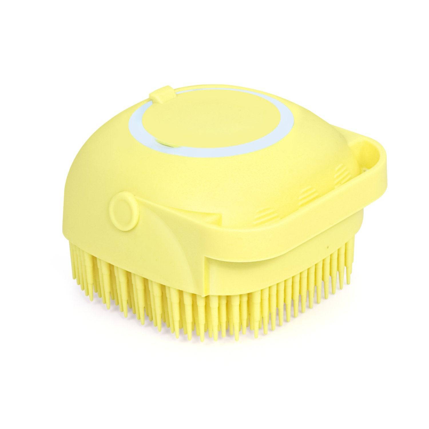 1348 Silicone Massage Bath Body Brush Soft Bristle With Shampoo Dispenser - Superior eMart