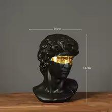 David Head Resin Statue – Modern Abstract Home Decor