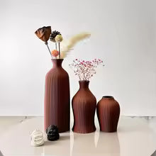 3-Piece Set of Artistic Decorative Vases