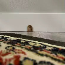 Handmade Wooden Mouse Hole Door – Retro Home Decor