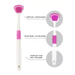 Tongue Cleaner Brush Silicone Tongue Scraper (1 Pc) - Superior eMart