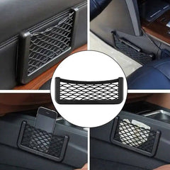 Car Storage Organize Car String Bag Car Seat Side Storage Net Bag Mesh Pocket Organizer Stick-on For Purse Bag Phone - Superior eMart