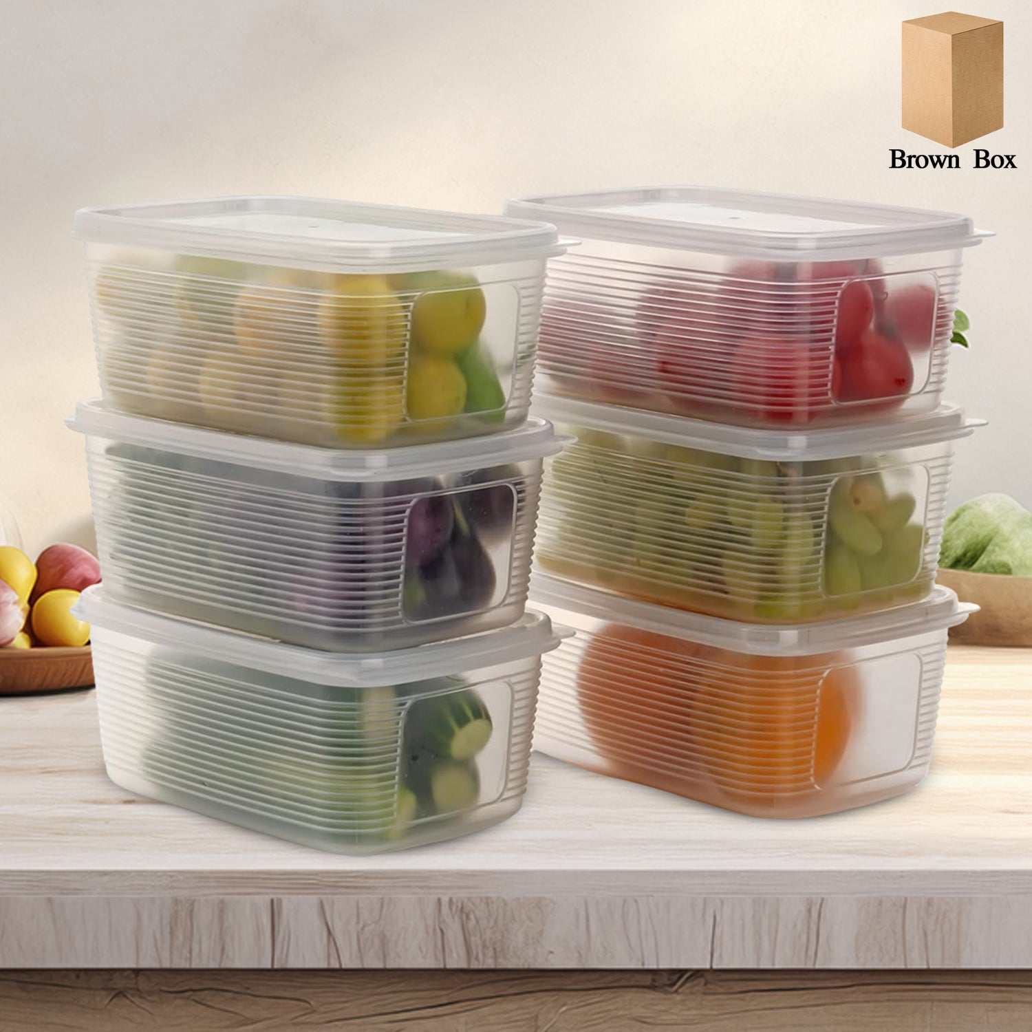 6 Pcs Multipurpose Food Storage Container Set