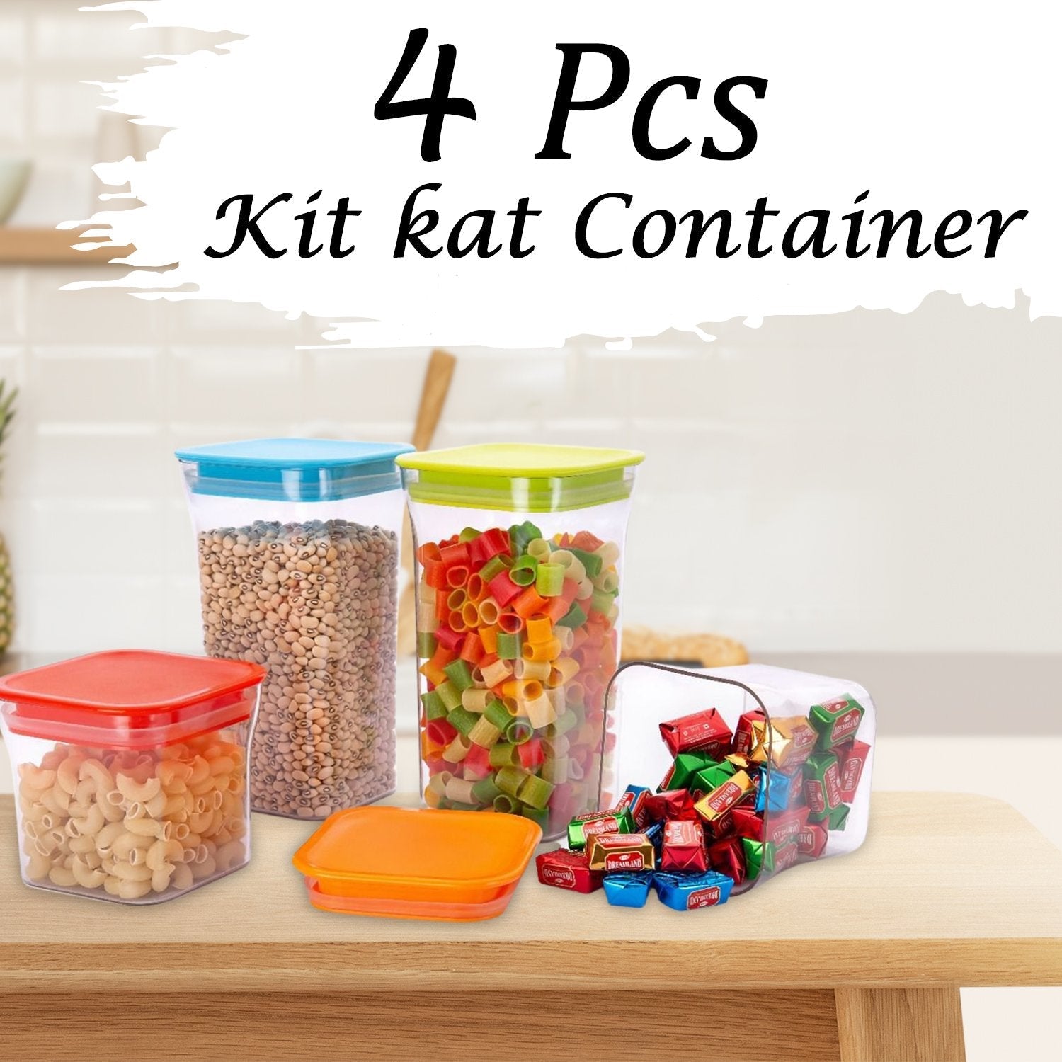 Close-up of plastic storage containers with easy-open lids