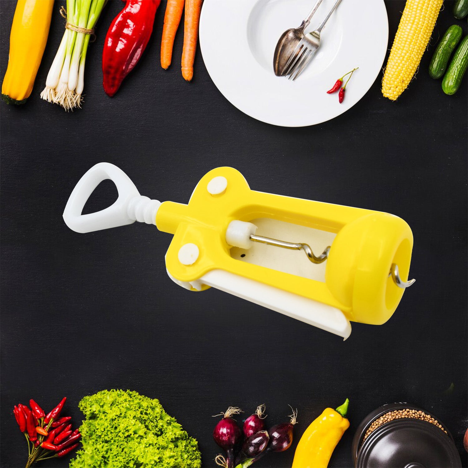 Multifunction Kitchen Tools Stainless Steel And Plastic Kitchen Knife And Scissor