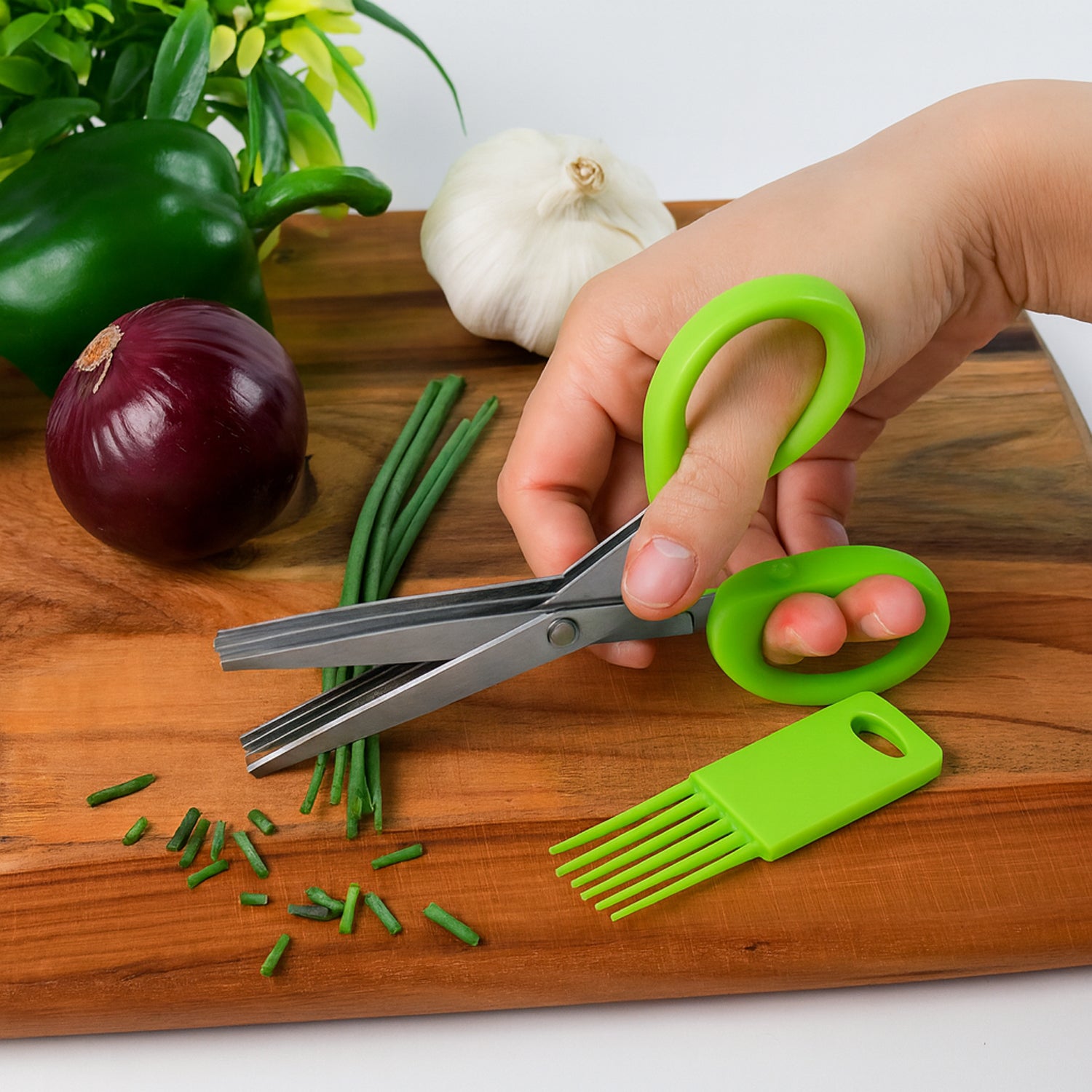 3-blade Multipurpose Kitchen Scissors With Cleaning Comb
