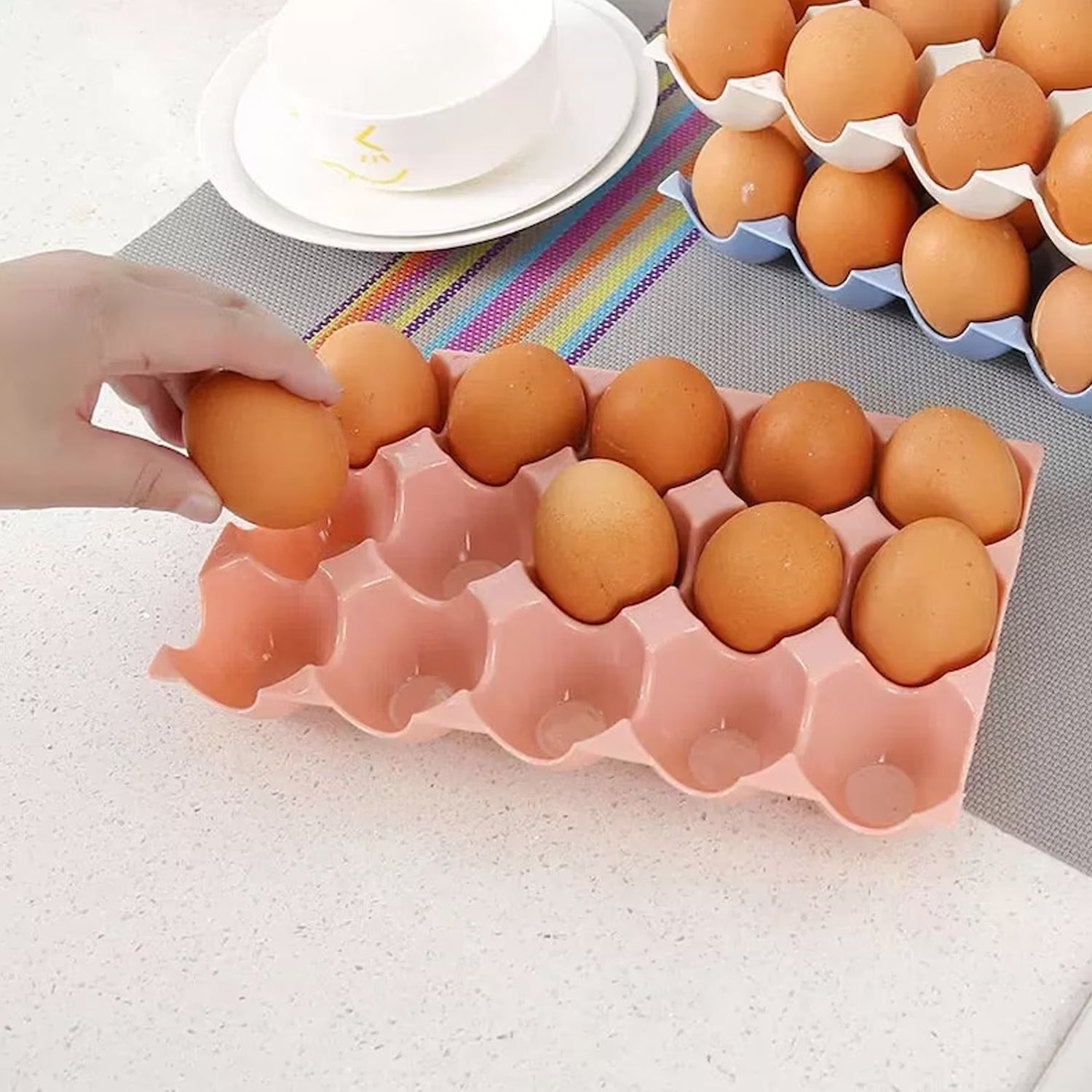 Superior eMart Egg Tray for 15 Eggs - Durable & Convenient
