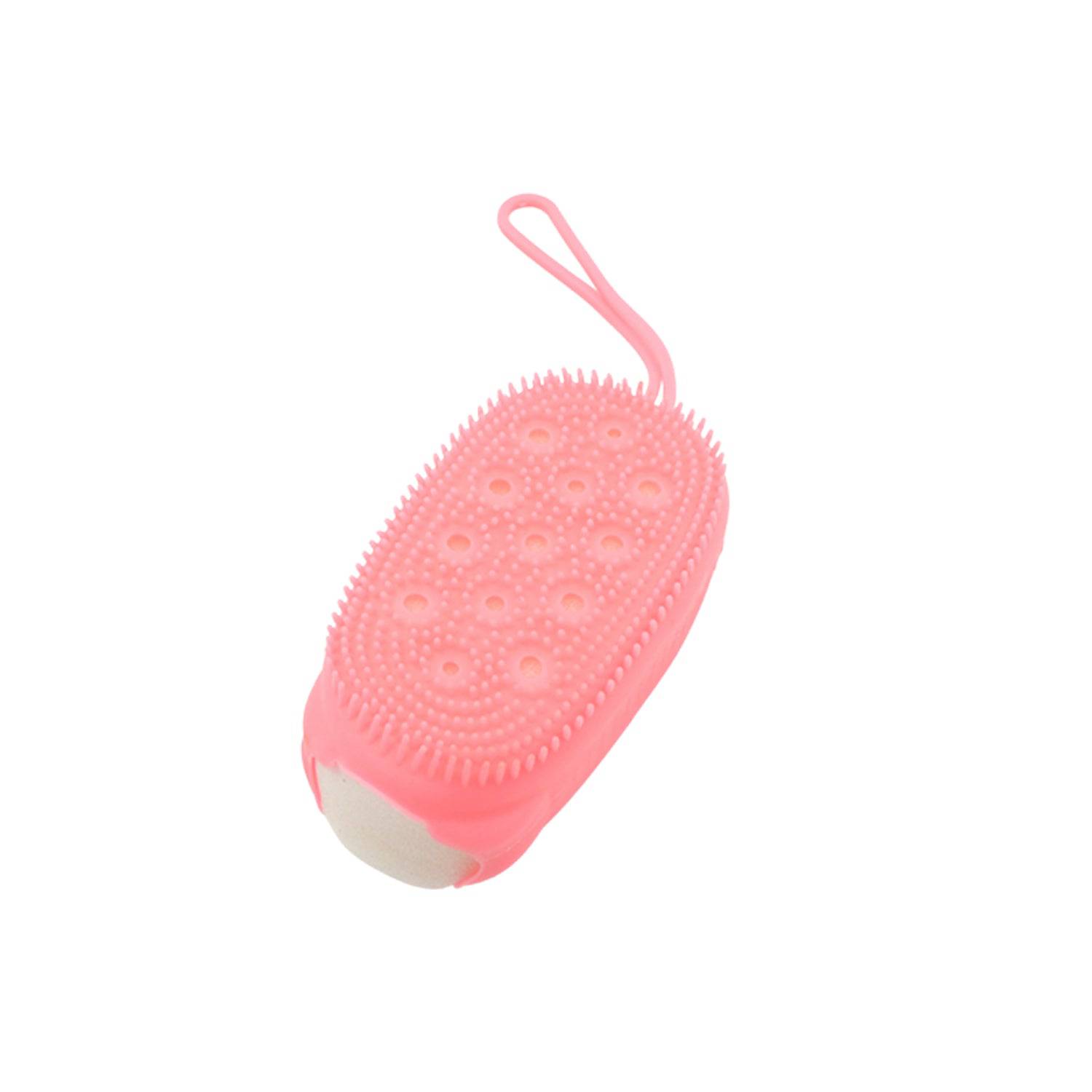 1436  Silicone Super Soft Silicone Bath Brush Double-sided Body Scrubber Brush For Deep Cleasing Exfoliating Ultra-soft Scrubber(1 Pc) - Superior eMart