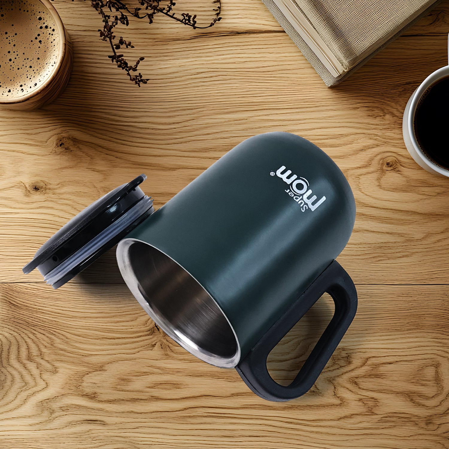 Insulated Mug With Lid Approx 300ml (1 Pc)