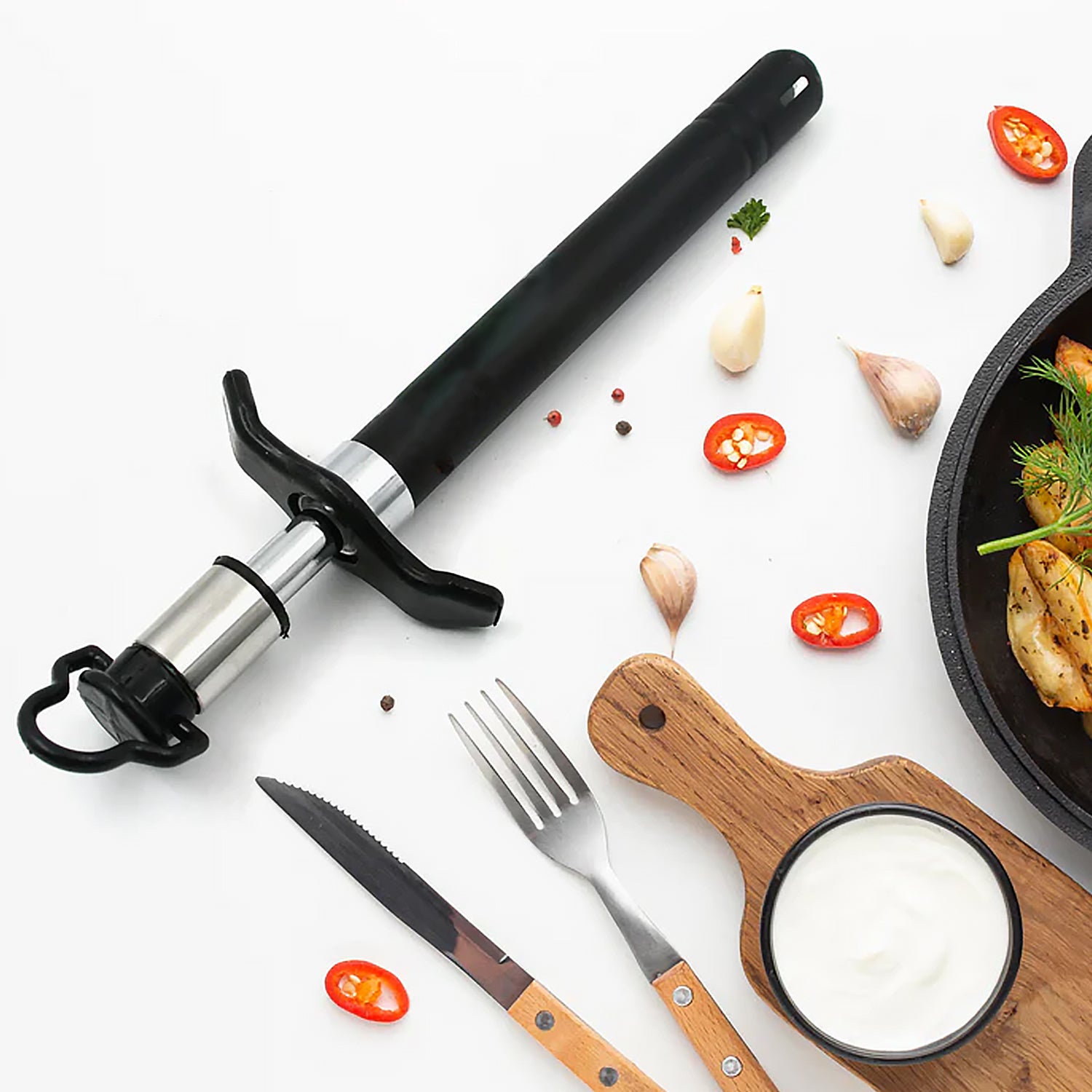 Stainless Steel Kitchen Gas Lighter - Durable, Long-Lasting for Stoves & Restaurants (1pc)