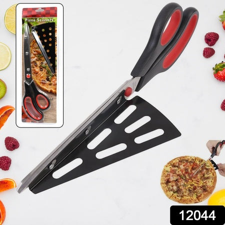 Pizza Cutter Scissors, Plastic Handle With Removable Spatula