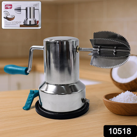 Stainless Steel Coconut Scraper With Vacuum Base (1 Pc)