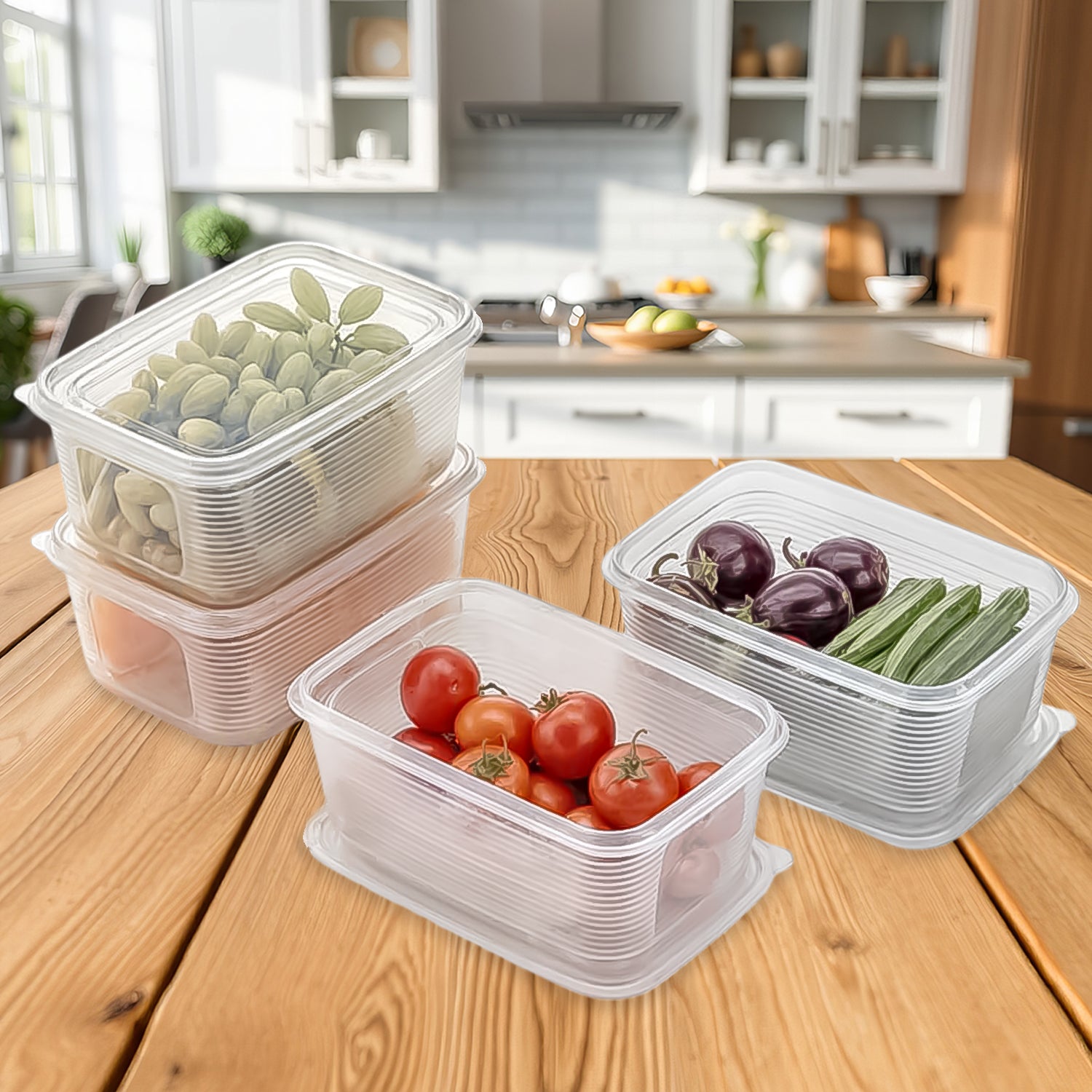 6 Pcs Multipurpose Food Storage Container Set